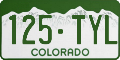CO license plate 125TYL