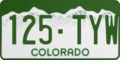 CO license plate 125TYW