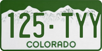 CO license plate 125TYY