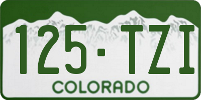 CO license plate 125TZI