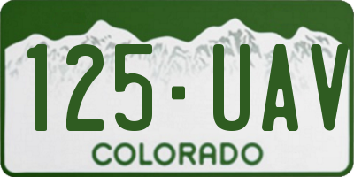 CO license plate 125UAV