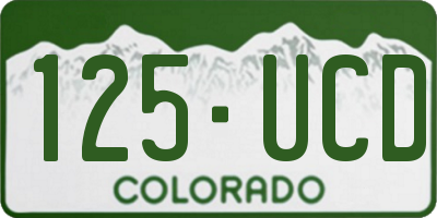 CO license plate 125UCD