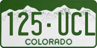 CO license plate 125UCL