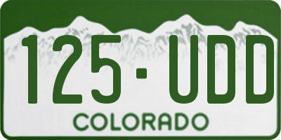 CO license plate 125UDD