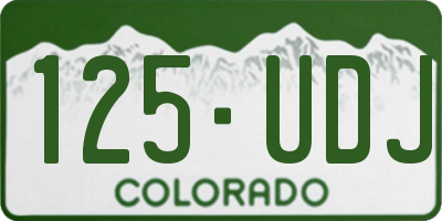CO license plate 125UDJ