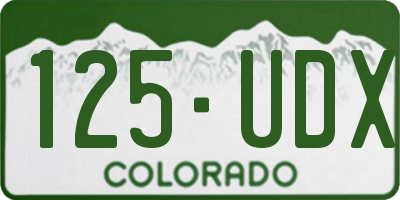 CO license plate 125UDX