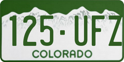 CO license plate 125UFZ