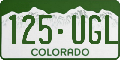 CO license plate 125UGL