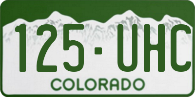 CO license plate 125UHC