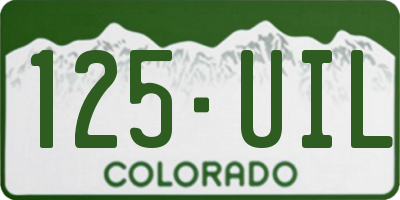 CO license plate 125UIL