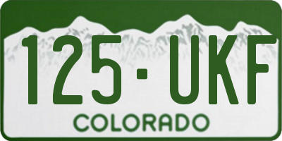 CO license plate 125UKF