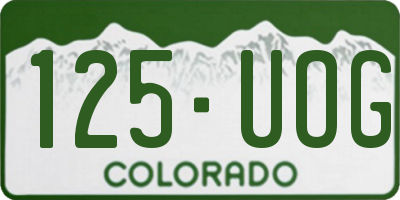 CO license plate 125UOG