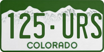 CO license plate 125URS