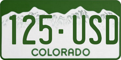 CO license plate 125USD