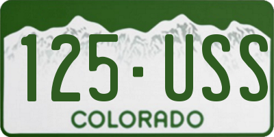 CO license plate 125USS