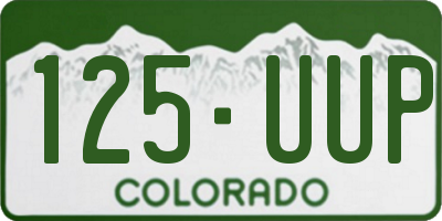 CO license plate 125UUP
