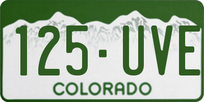 CO license plate 125UVE