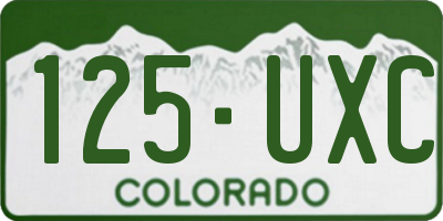 CO license plate 125UXC