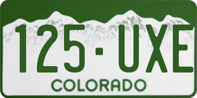 CO license plate 125UXE