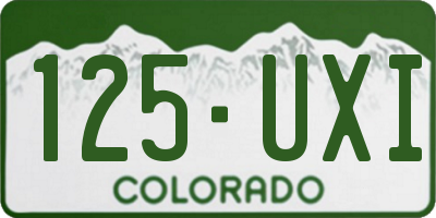 CO license plate 125UXI
