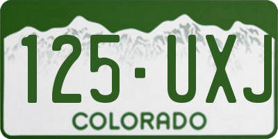 CO license plate 125UXJ