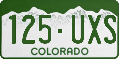 CO license plate 125UXS