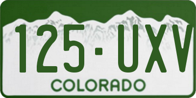 CO license plate 125UXV