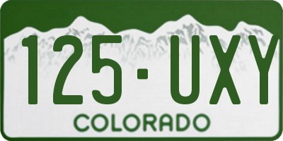 CO license plate 125UXY