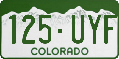 CO license plate 125UYF