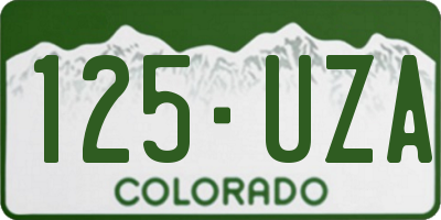 CO license plate 125UZA