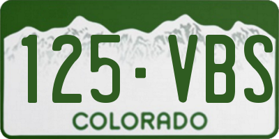 CO license plate 125VBS