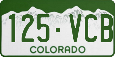 CO license plate 125VCB