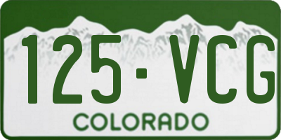 CO license plate 125VCG
