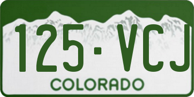 CO license plate 125VCJ