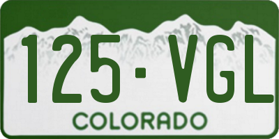 CO license plate 125VGL