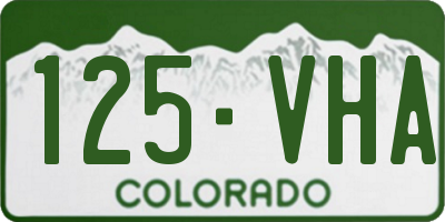 CO license plate 125VHA