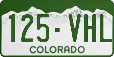 CO license plate 125VHL