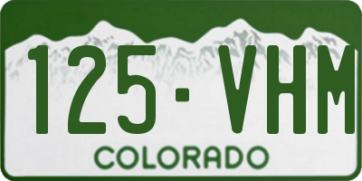 CO license plate 125VHM