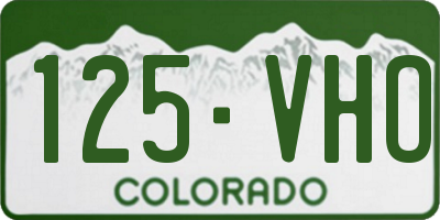 CO license plate 125VHO