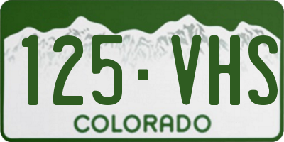 CO license plate 125VHS