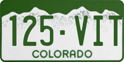 CO license plate 125VIT