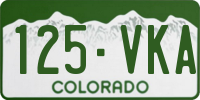 CO license plate 125VKA
