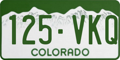 CO license plate 125VKQ