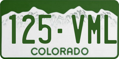 CO license plate 125VML