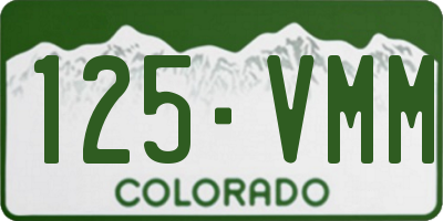 CO license plate 125VMM