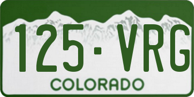 CO license plate 125VRG