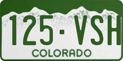 CO license plate 125VSH