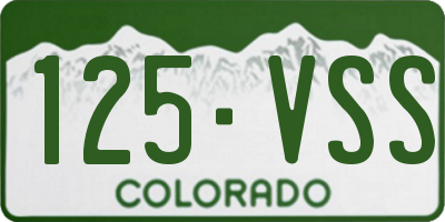 CO license plate 125VSS