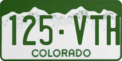 CO license plate 125VTH