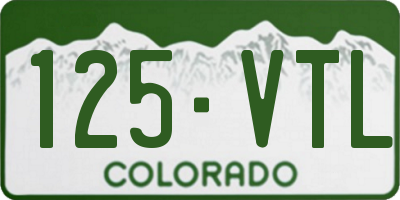 CO license plate 125VTL